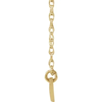 10k White Gold .05 ctw Diamond Accented Name Necklace