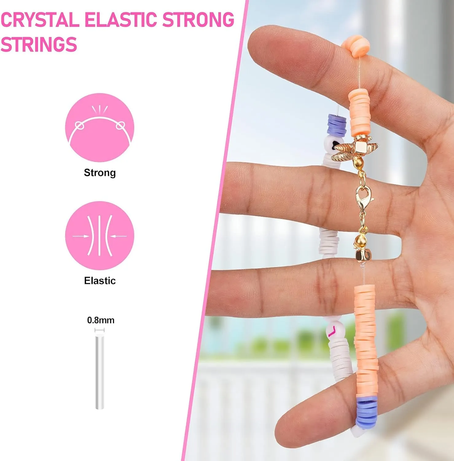 5300 Clay Beads Bracelet Making Aesthetic Kit, Polymer Heishi Preppy Letter Beads for Friendship Bracelet, Pearl Disc Beads Charms for Jewelry Making, DIY Creative Gift for Girls 8-12 Teens