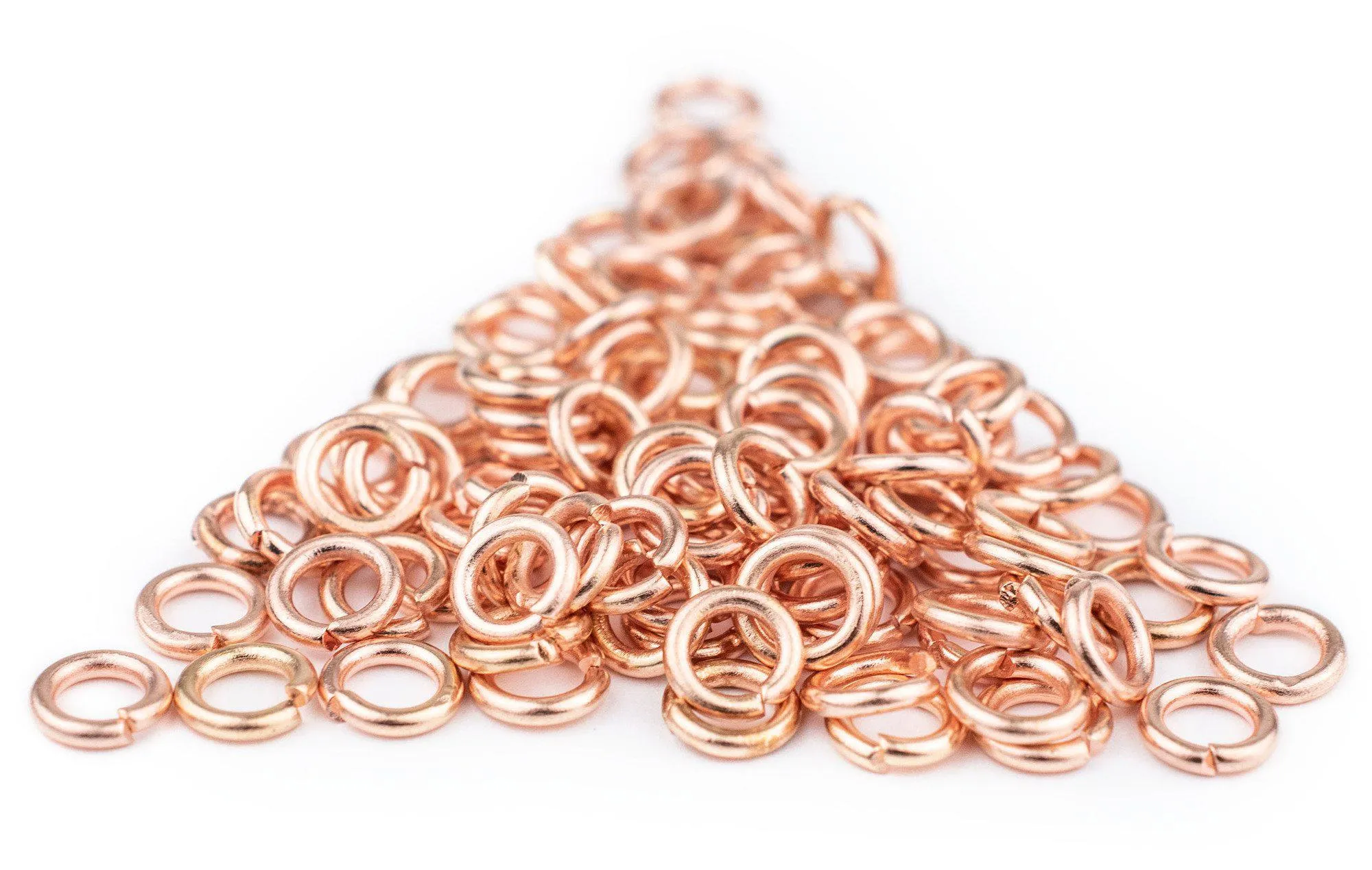 6mm Copper Round Jump Rings (Approx 100 pieces)