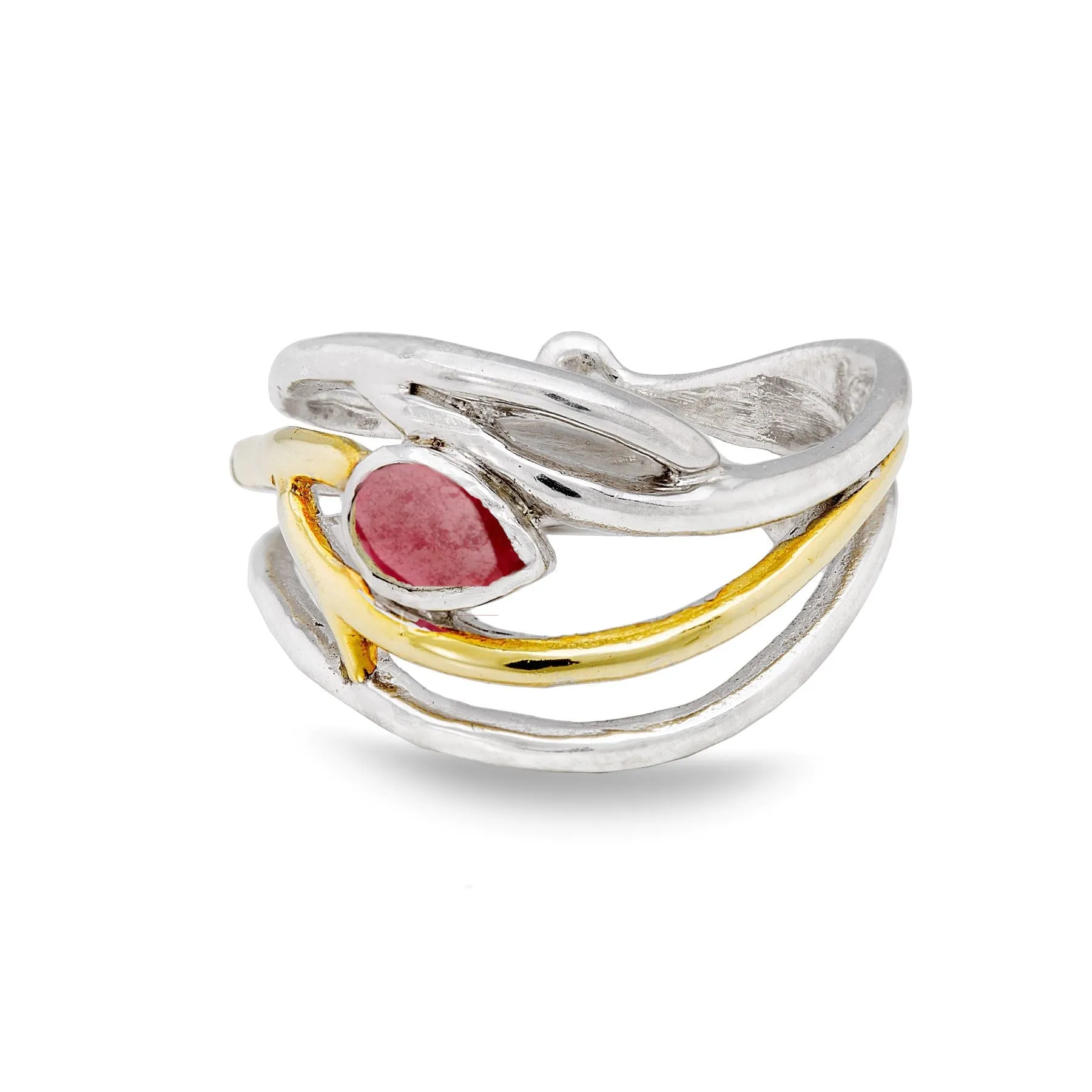 Adjustable Peacock Ring in various gemstones