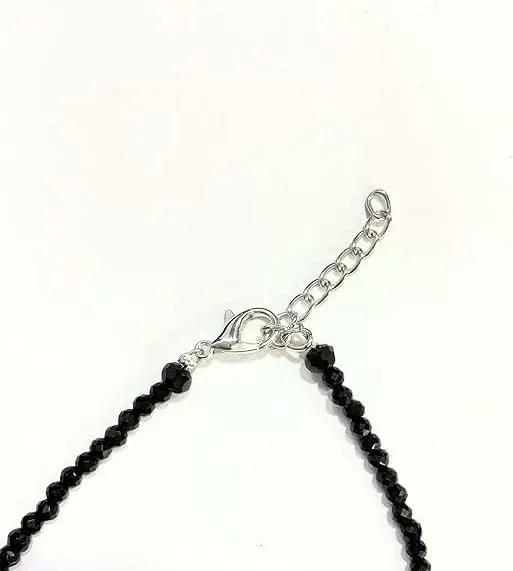 Black Bead Crystal Charm Anklet Bracelet Handmade Simple Summer Beach Waterproof Ankle Foot Chain Bracelets for Women Minimalist Jewelry Adjustable