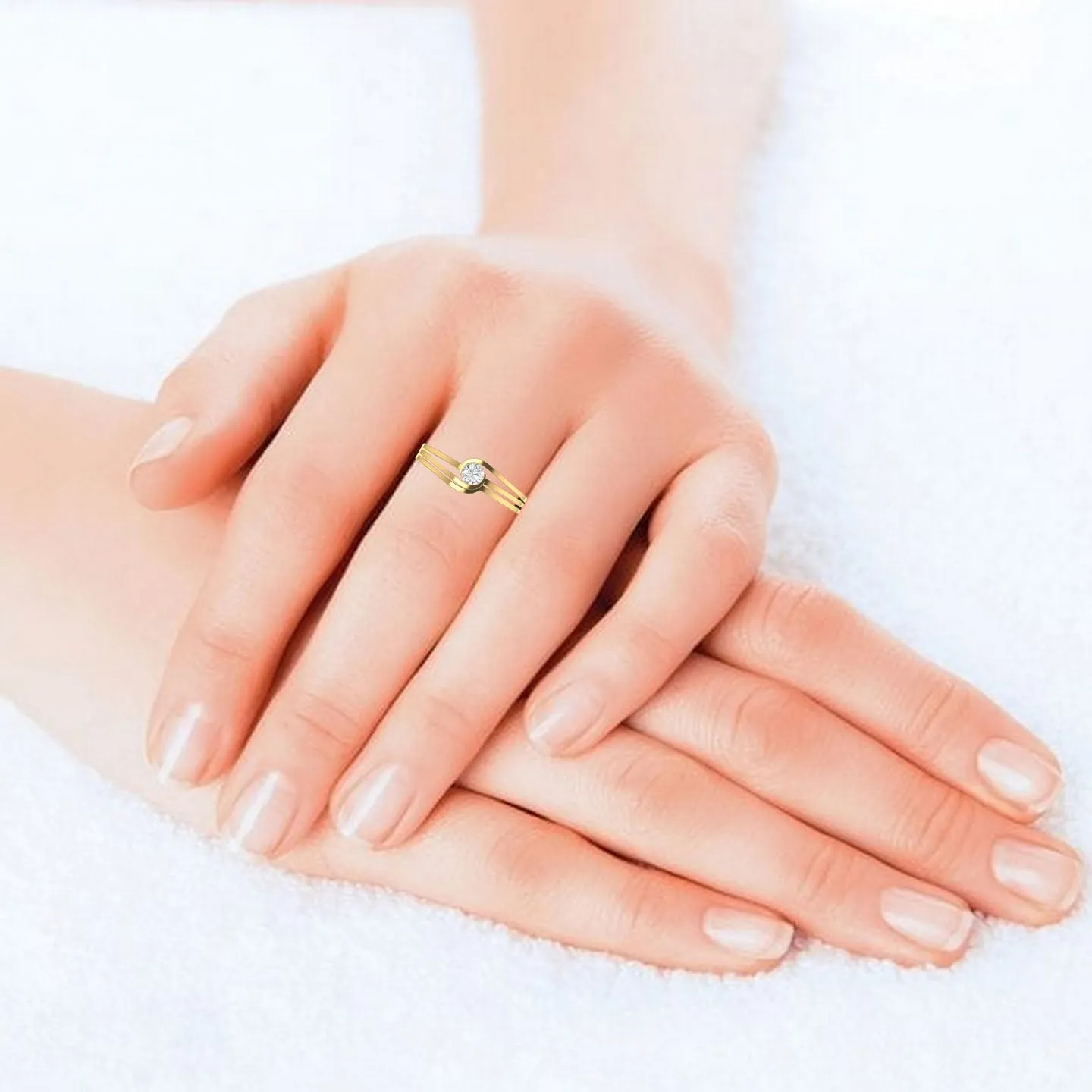 Classic Solitaire Silver Ring