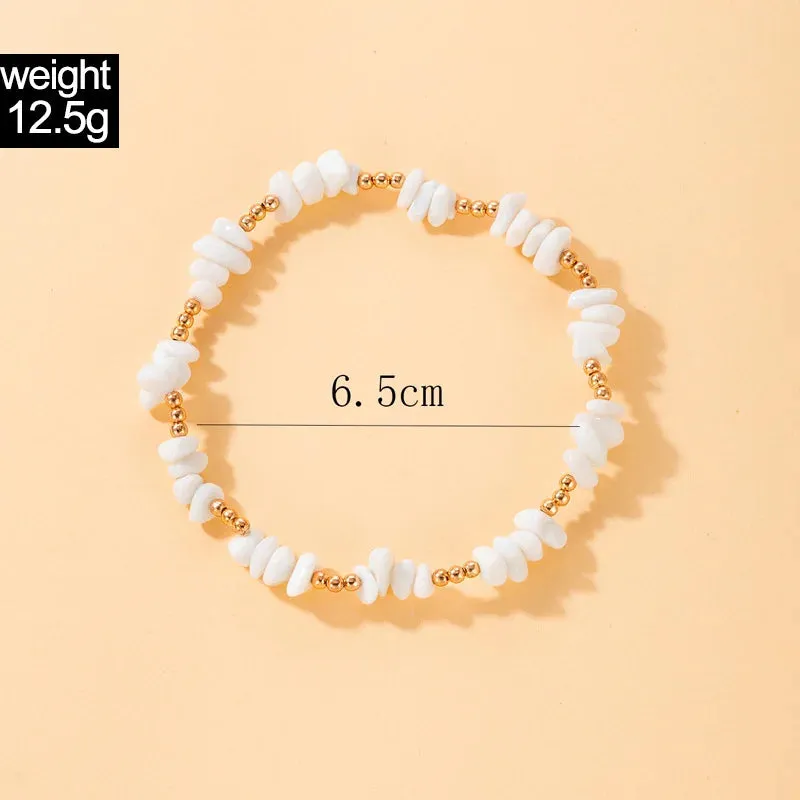 Crushed Stone Shell Anklet