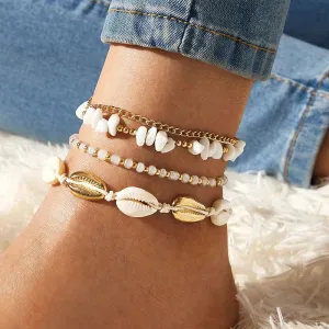 Crushed Stone Shell Anklet