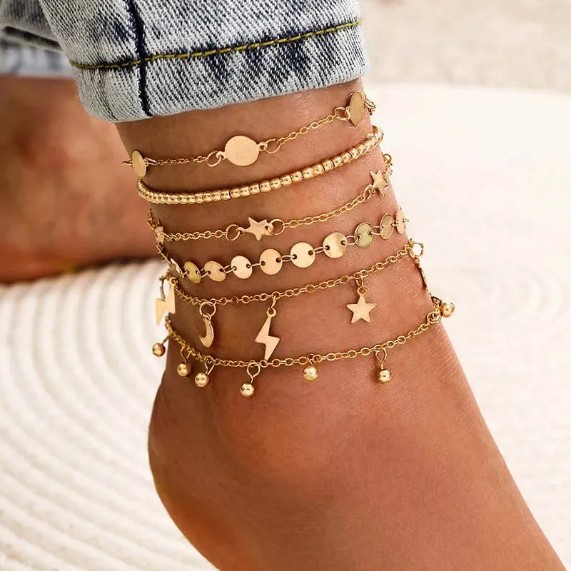 Crushed Stone Shell Anklet