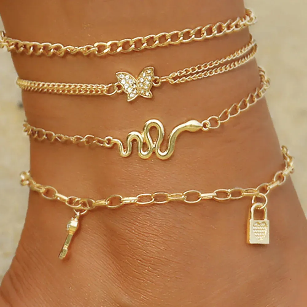 Crushed Stone Shell Anklet
