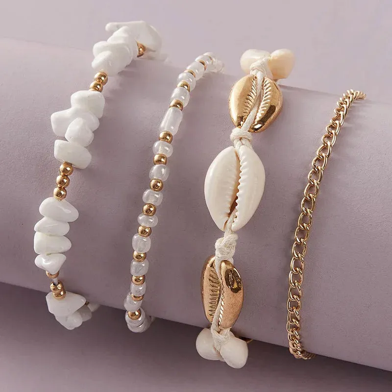 Crushed Stone Shell Anklet