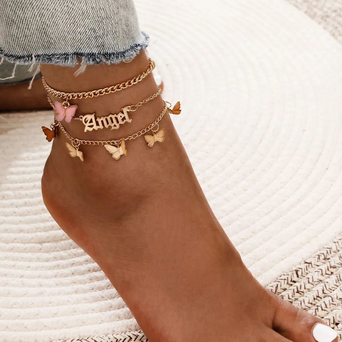 Crushed Stone Shell Anklet