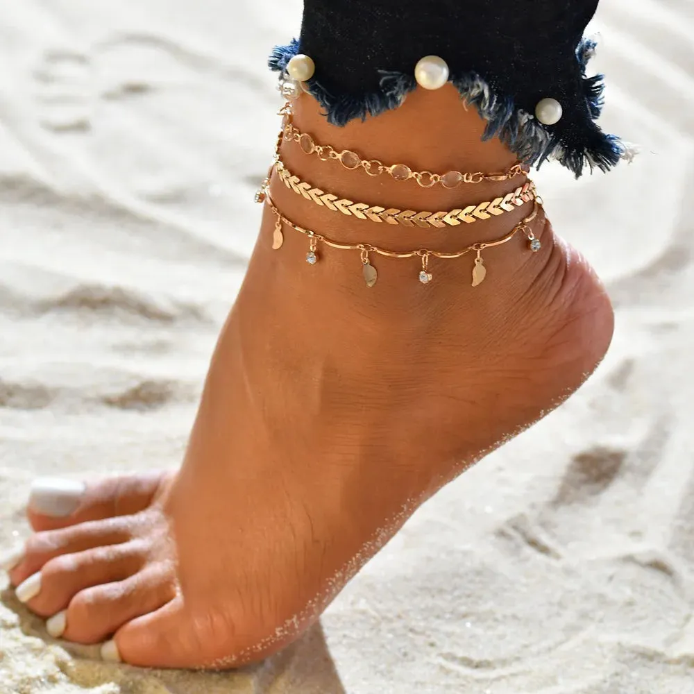 Crushed Stone Shell Anklet