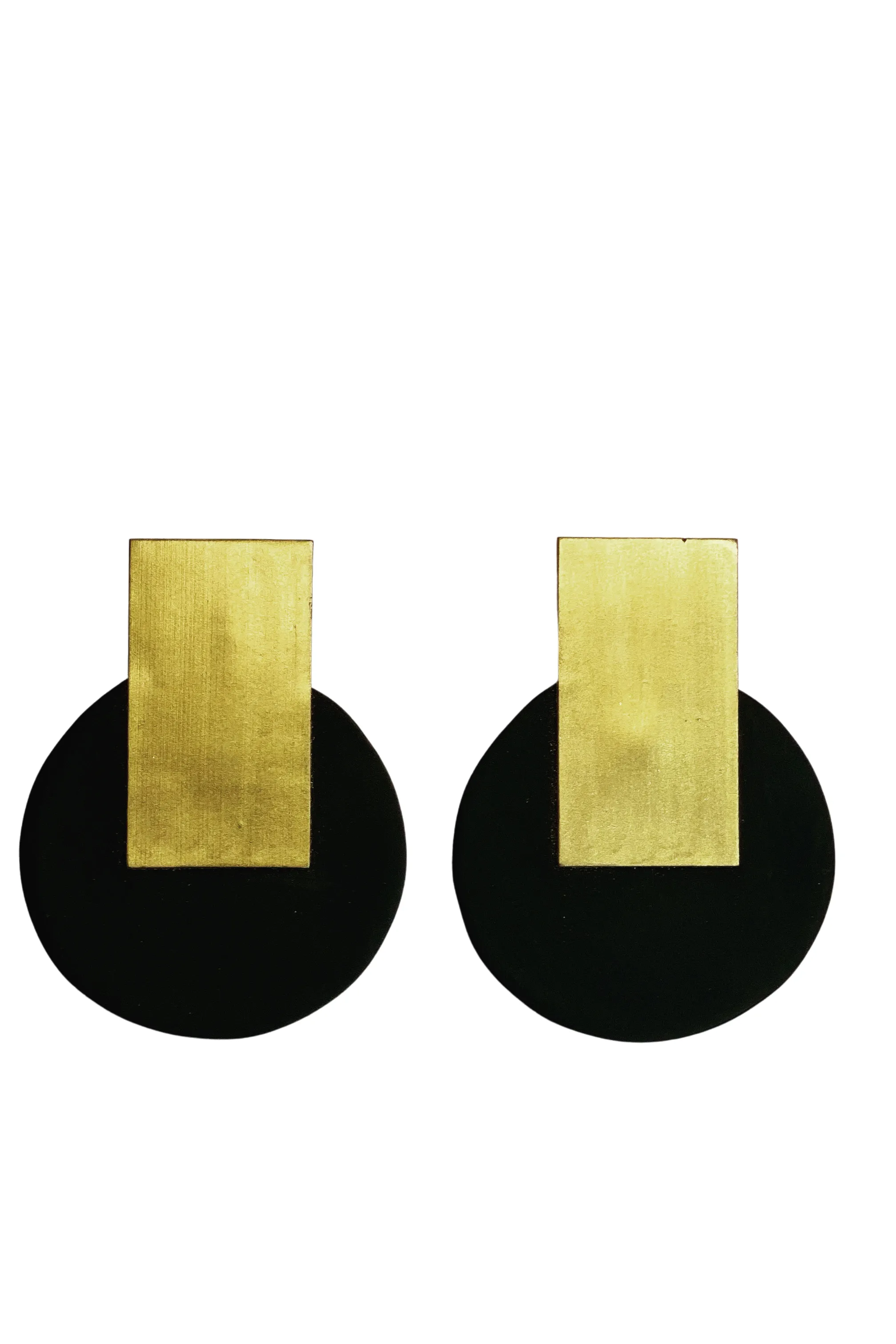 Evony  Gold   Black Earrings
