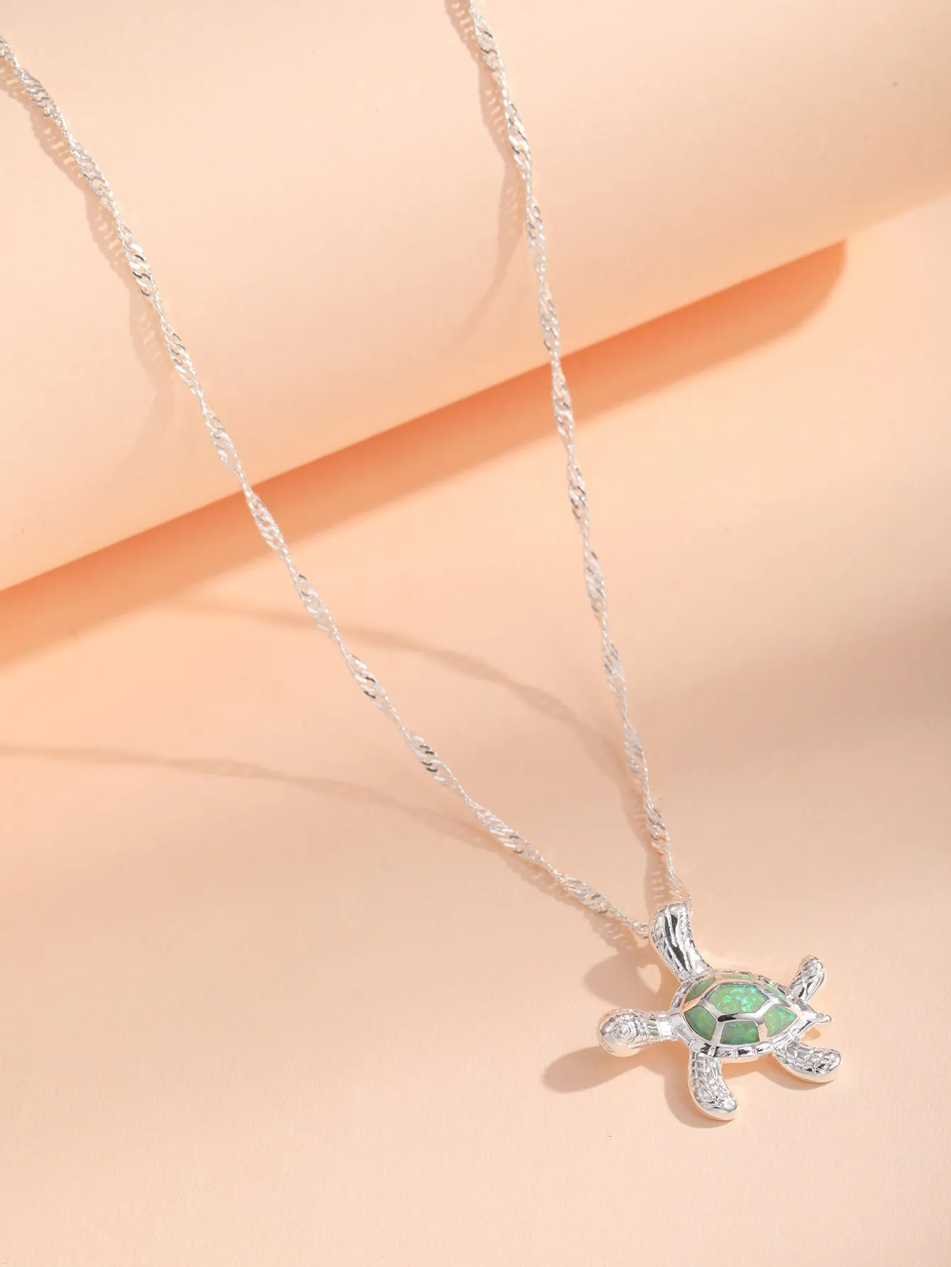 Green Tortoise Charm Necklace for Women Girls Accessories Jewelry Gifts Gift for