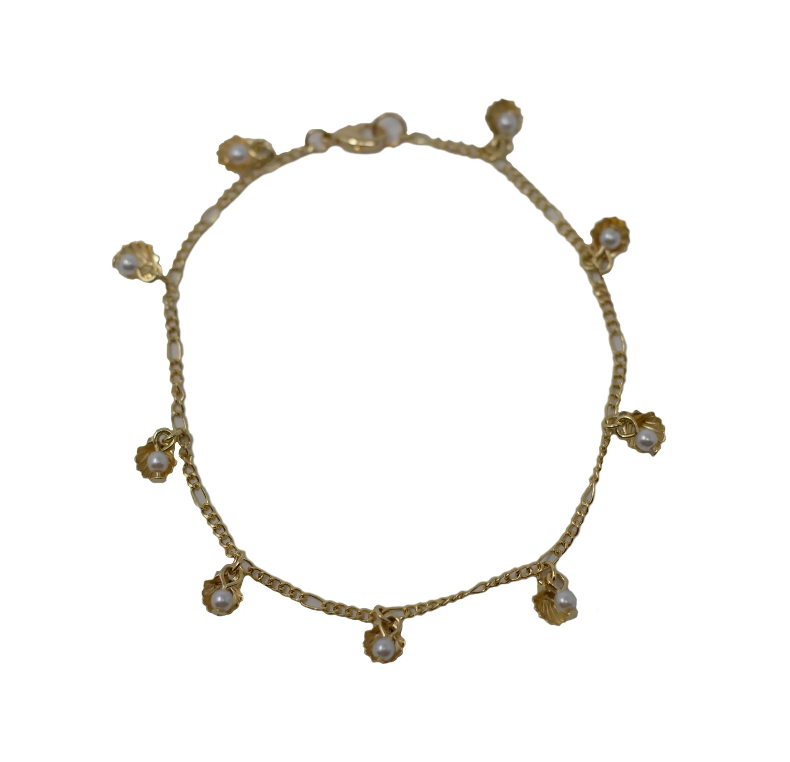 Gypsy Shell and Pearl Anklet