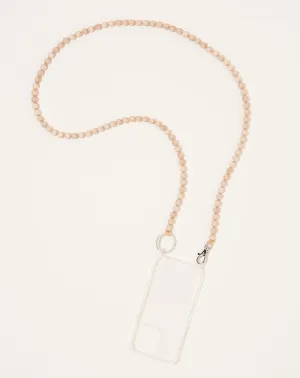 Handykette iPhone Necklace in Natural on Beige