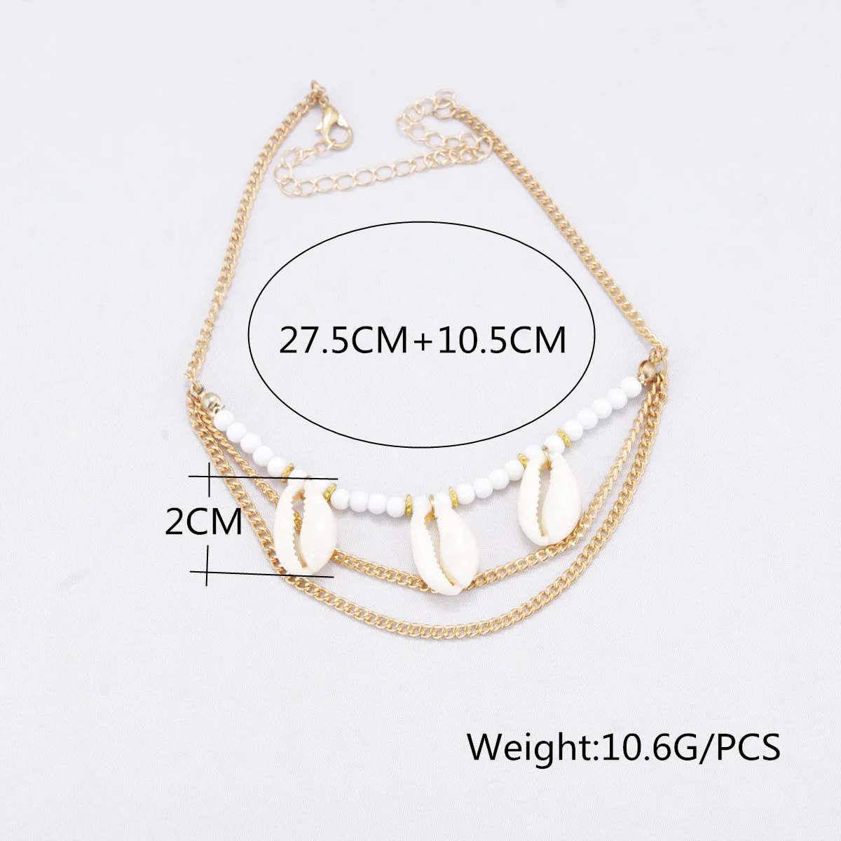 Natrual Shell Tassel Anklet