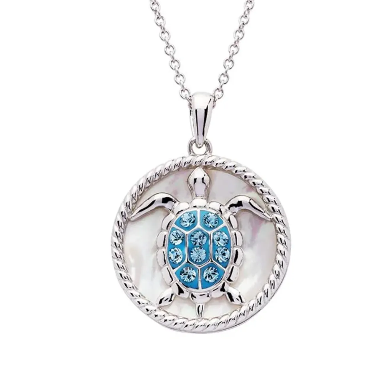 Ocean SS SW MOP Turtle Pendant