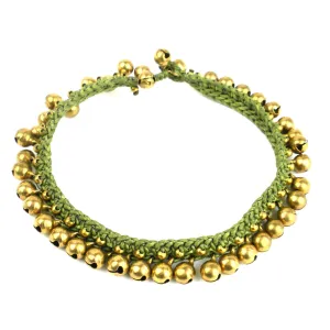 Rasa Bells Anklet Olive Global Groove