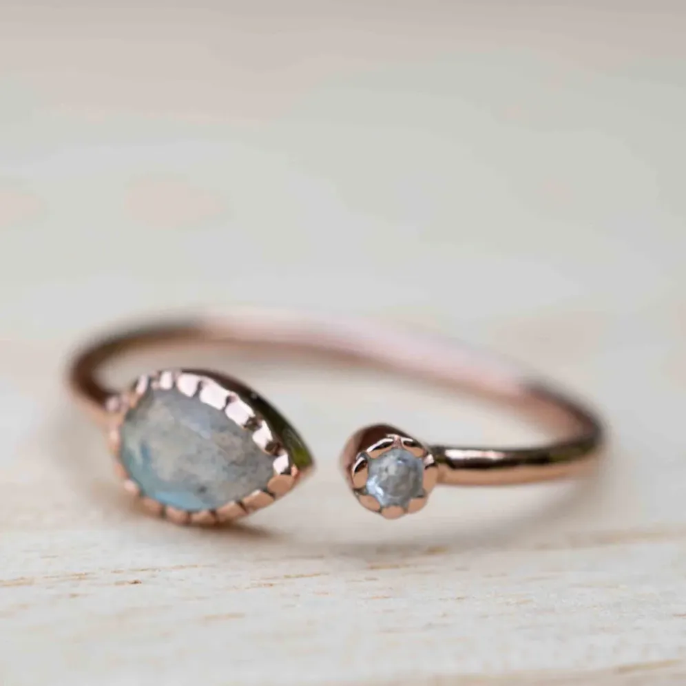Rose Gold Pietra Adjustable Ring