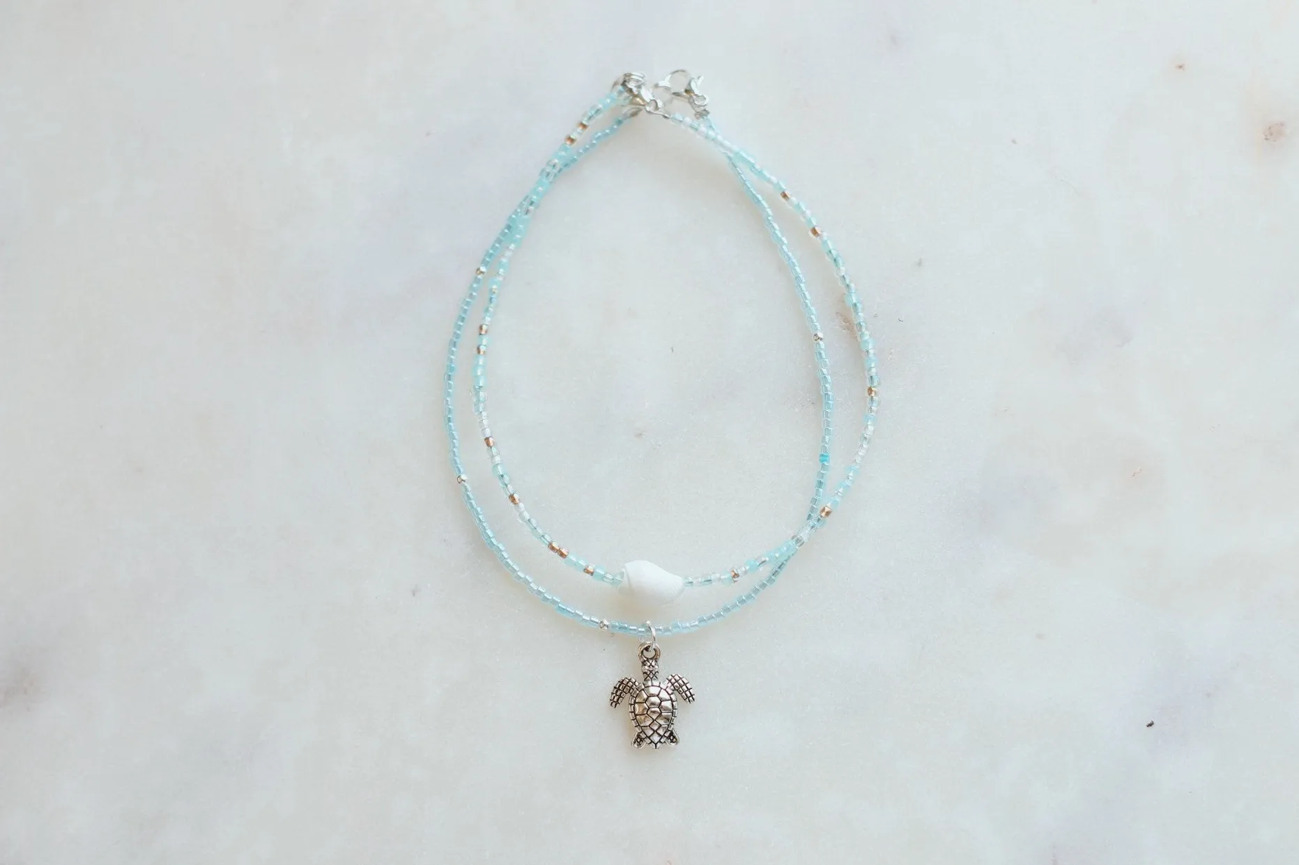 Sea Foam Sea Shell Anklet