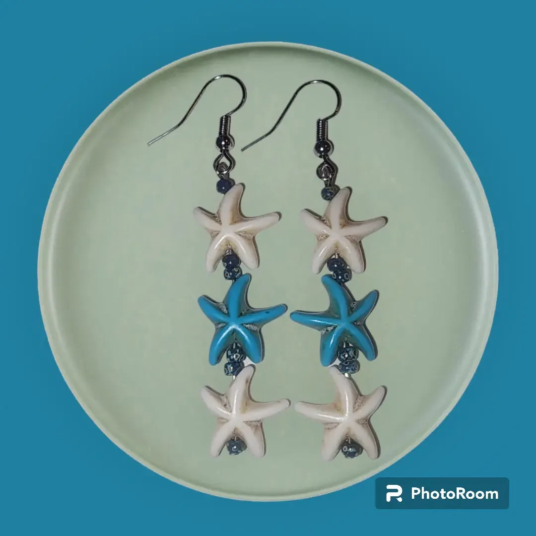 Turtle and Starfish Earrings