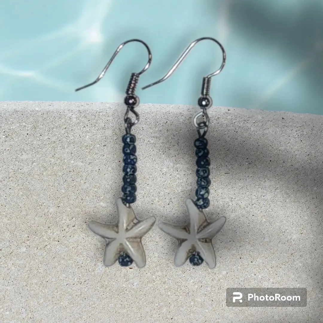 Turtle and Starfish Earrings